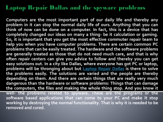 Laptop Repair Dallas