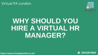 Hire a Virtual HR Manager for your Business.