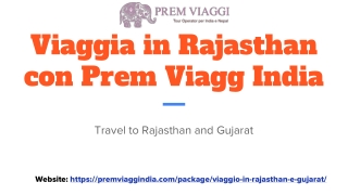 Viaggia in Rajasthan con Prem Viagg India