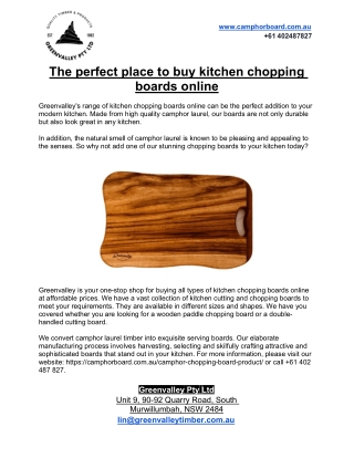 kitchen chopping boards