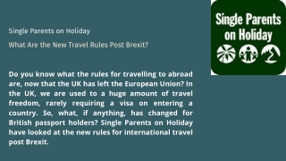 What Are the New Travel Rules Post Brexit