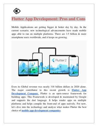 Flutter App Development Pros and Cons