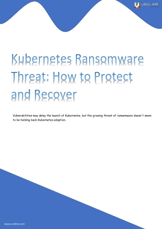 Kubernetes Ransomware Threat - How to Protect and Recover