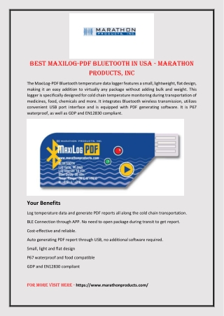 Best MaxiLog-PDF Bluetooth in USA - Marathon Products, Inc-converted