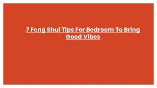 7 Feng Shui Tips For Bedroom To Bring Good Vibes