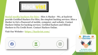 Social media hackers for hire