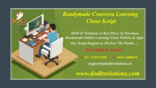 Best Readymade Coursera Clone System - DOD IT Solutions