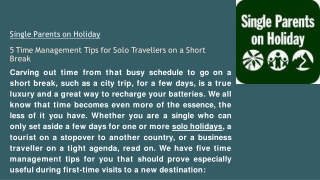 5 Time Management Tips for Solo Travellers on a Short Break