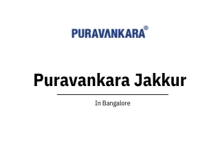 Puravankara Apartments In Jakkur Bangalore |  PDF