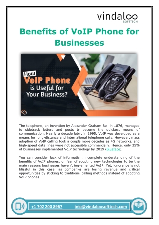 Benefits of VoIP Phone for Businesses
