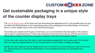 Counter Display Boxes