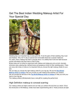 Get The Best Indian Wedding Makeup Artist For Your Special Day