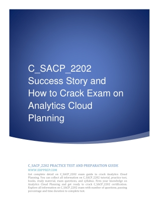 C_SACP_2202 Success Story and How to Crack Exam on Analytics Cloud Planning