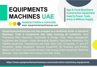 Construction Machinery And Equipments Suppliers