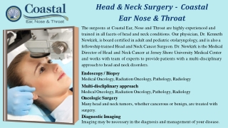 Head & Neck Surgery - Coastal Ear Nose & Throat