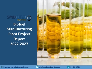 Biofuel Manufacturing Plant Project Report