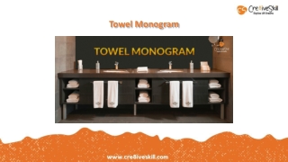 Best Quality Towel Monogram Digitizing Service | Cre8iveSkill