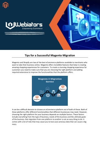 Tips for a Successful Magento Migration