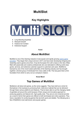 MultiSlot