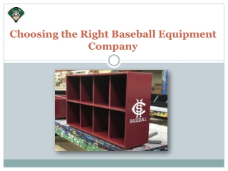 Choosing the Right Baseball Equipment Company