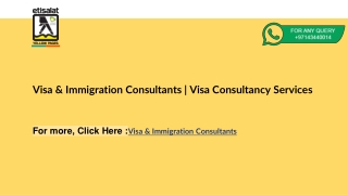 Visa & Immigration Consultants | Visa Consultancy Services