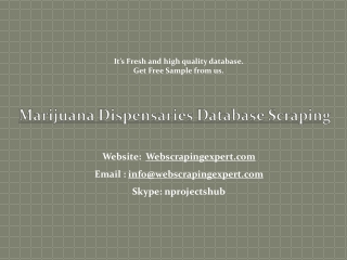 Marijuana Dispensaries Database Scraping