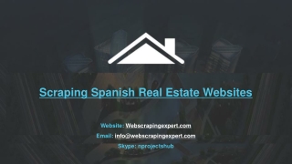 Scraping Spanish Real Estate Websites