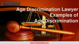 Age Discrimination Lawyer - Examples of Age Discrimination