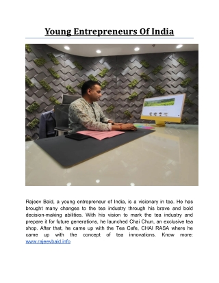 Young Entrepreneurs Of India