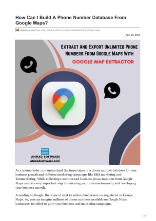 1How Can I Build A Phone Number Database From Google Maps