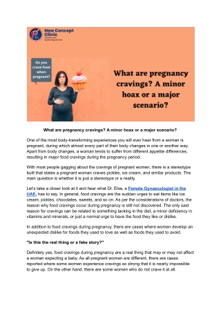 What are pregnancy cravings ?