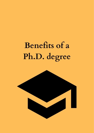 Benefits of a Ph.D. degree