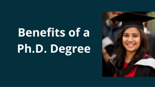 Benefits of a Ph.D. degree