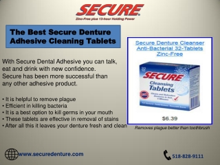 Best Secure Denture Adhesive Cleaning Tablets