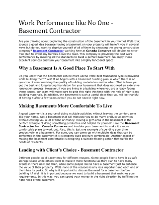 Plan work schedules with our basement contractor right now!