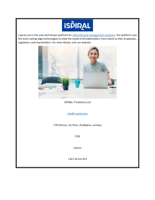 Client Lifecycle Management Solutions  I-spiral.com