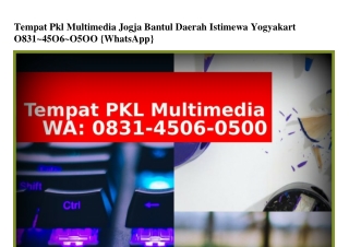 Tempat Pkl Multimedia Jogja Bantul Daerah Istimewa Yogyakart