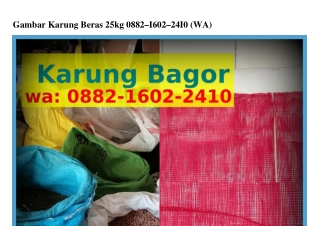 Gambar Karung Beras 25kg