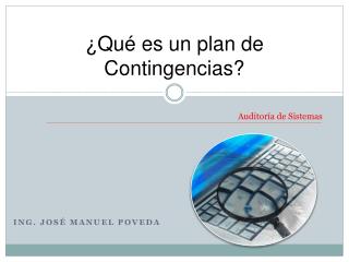 ¿Qué es un plan de Contingencias?