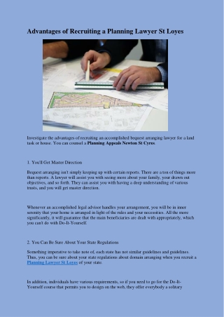 Find the best Planning consultant in St Loyes