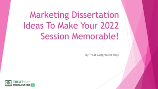 Marketing Dissertation Ideas To Make Your 2022 Session