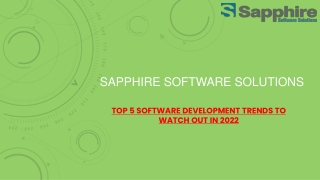 Top 5 Software Development Trends to Watch Out in 2022