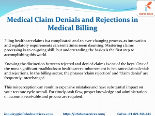 Medical Claim Denials and Rejections in Medical BillingPDF