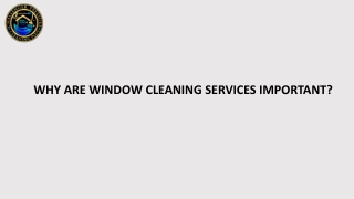 WHY ARE WINDOW CLEANING SERVICES IMPORTANT?
