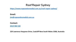 Get Reliable Roof Repair Sydney Services And Keep Protect Your Buildings