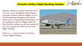 Frontier Airlines Flight Booking Number