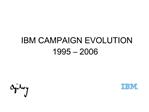 IBM CAMPAIGN EVOLUTION 1995 2006