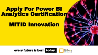 Power BI Analytics - MIT ID Innovation