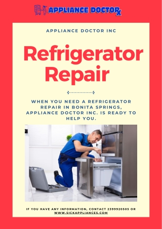 Check Out The Refrigerator Repair Available From Bonita Springs