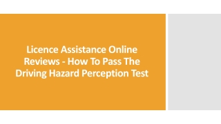 Licence Assistance Online Reviews - How Pass The Driving Hazard Perception Test